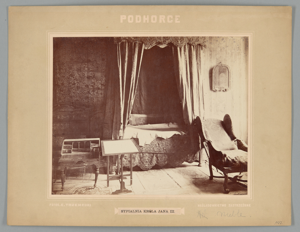Спальня Яна ІІІ в Підгорецькому палаці, 1880-ті роки.