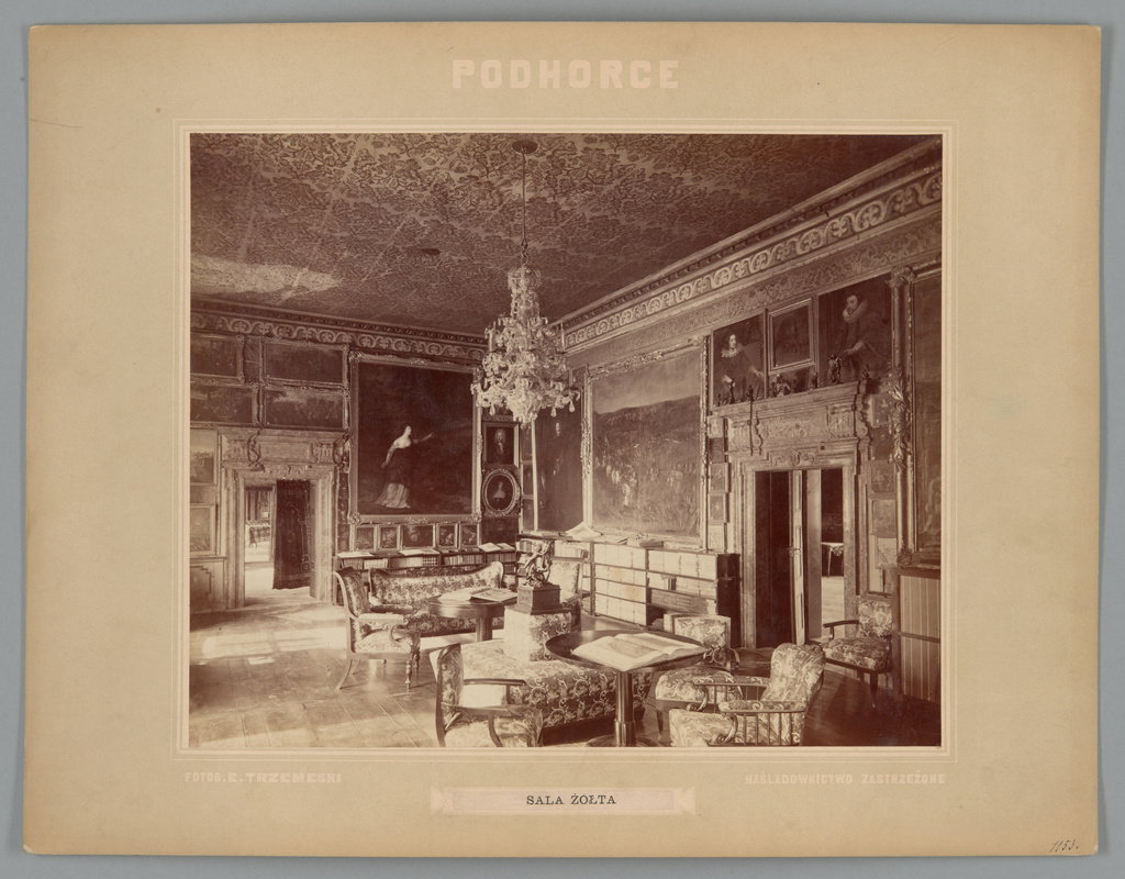 Золота зала в Підгорецькому палаці, 1880-ті роки.