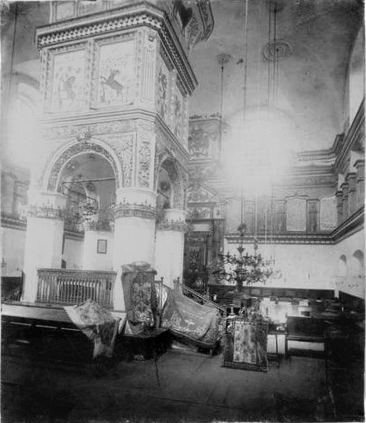 Луцьк, Велика синагога, 1890 р., фото Н.Міньковського, з зібрань Національної бібліотеки Ізраїля.
