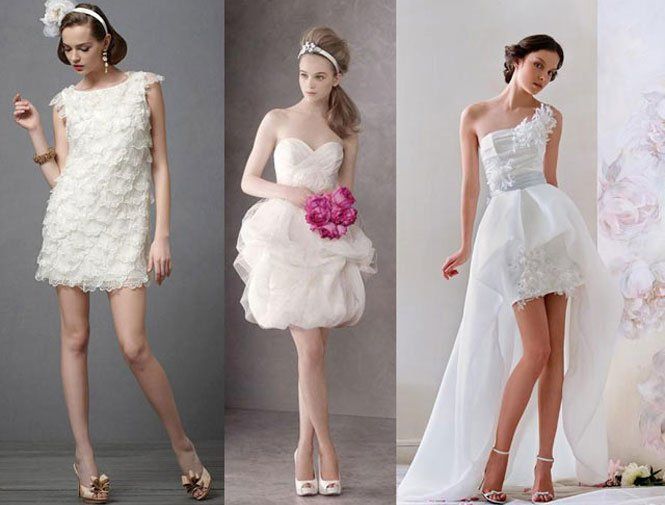 Вбрання для сміливих наречених: короткі весільні сукні