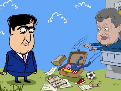 Карикатурист висміяв позбавлення громадянства Саакашвілі