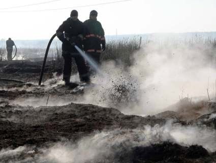 На Львівщині активно борються з пожежами на торфовищах