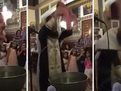 Релігійний хардкор: священика звинуватили в найжорстокішому обряді хрещення (відео)