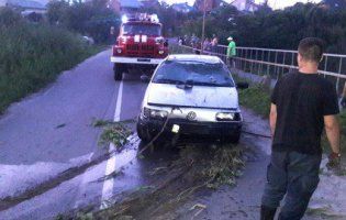 У Полтаві десятеро рятувальників виловлювали іномарку зі ставка