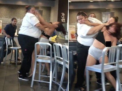 Епічна бійка працівниці McDonalds з клієнткою потрапила на відео