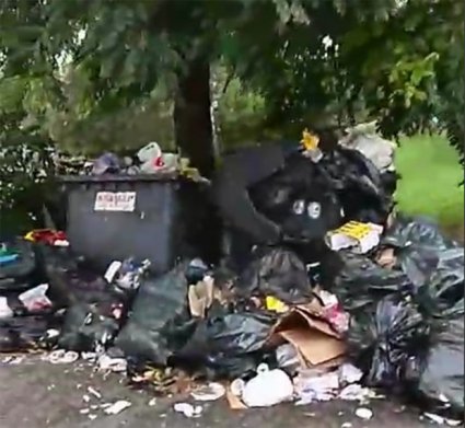 В Києві сміттєве звалище біля Арки дружби