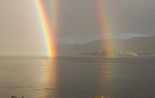 Рідкісне явище: в США милувалися потрійною веселкою (фото)