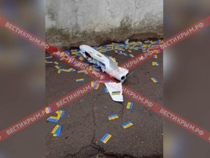 В анексованому Криму упав дрон із проукраїнськими листівками (відео)