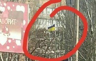 В Донецьку, щоб зняти український прапор, викликали саперів