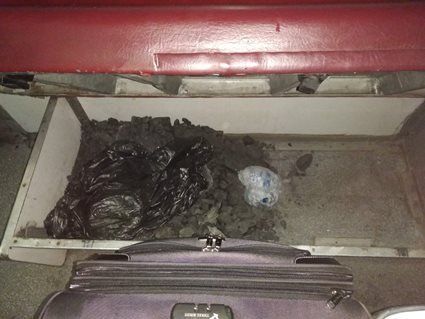 Пасажиру «Укрзалізниці» провідник підклав під сидіння…вугілля (фото)
