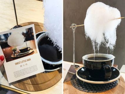У Китаї подають каву, в яку падає «солодкий дощ» із цукрової «хмари»