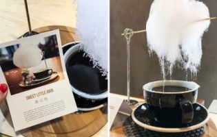 У Китаї подають каву, в яку падає «солодкий дощ» із цукрової «хмари»