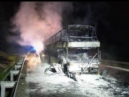 У Польщі згорів автобус Київ-Прага, в якому їхали українці (фото)