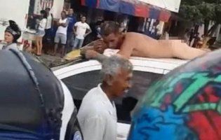 Жіноча помста: колумбійка прокатала голого зрадливця на даху машини (відео)