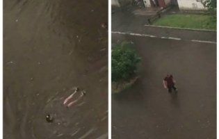 Ковельчани після зливи влаштували заплив у калюжі (фото, відео)