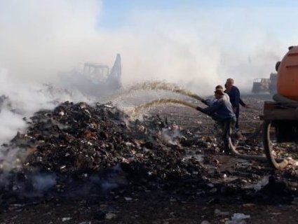 На Рівненщині загорілося сміттєзвалище