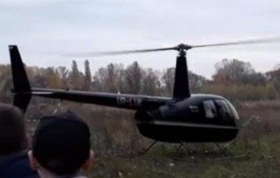 На Рівненщині наробив фурору приватний вертоліт «цементного барона» (відео)