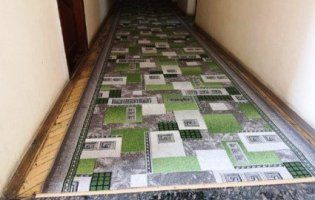 «Ще б траву пофарбували»: районні чиновники до приїзду Зеленського поміняли килим (фото)
