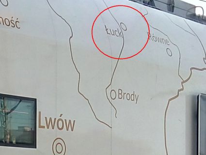 Міжнародний «шкандаль»: на польському потязі Львів і Луцьк «приточили» до Польщі (фото)