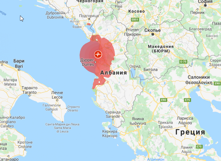 Землетрус в Албанії