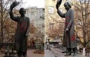 У Києві осквернили пам’ятник Шолом-Алейхему