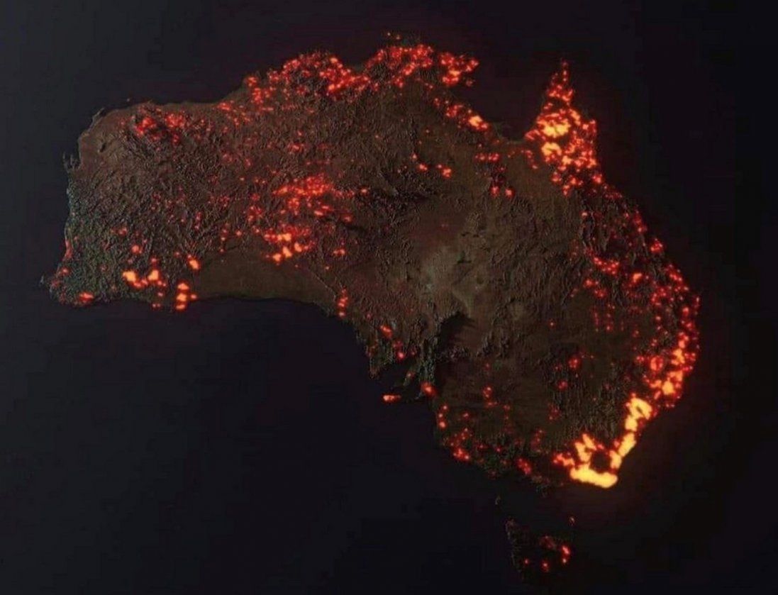 Карта «масштабу» пожеж у Австралії виявилася фейком