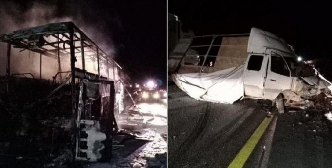 У Росії згорів автобус, в якому їхали 39 українців