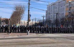 Під час акцій протесту в Росії чоловік намагався спалити себе