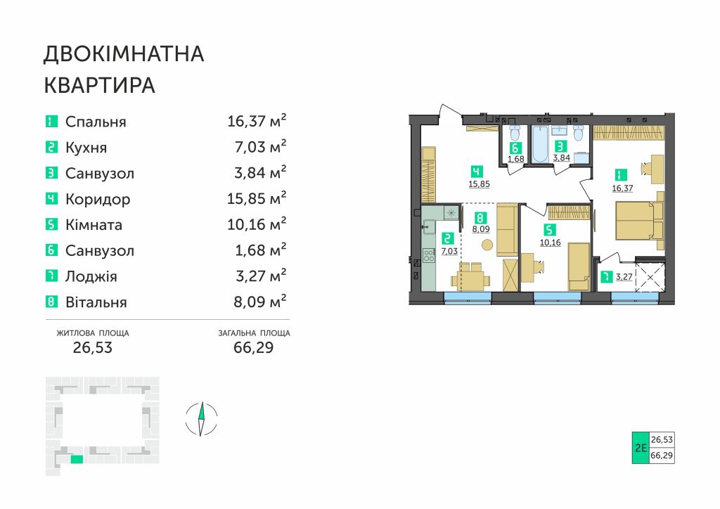 Приклад планувань квартир в ЖК 