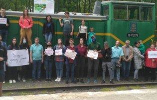 У Луцьку протестують проти закриття дитячої залізниці