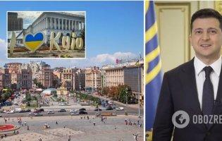 Зеленський лірично привітав Київ