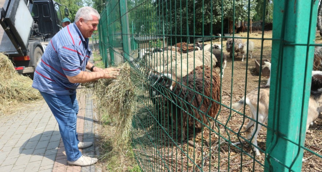 Підгайцівська громада подарувала Луцькому зоопарку майже тонну екологічно чистого сіна