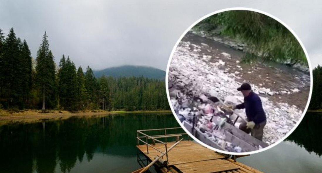 «Так наказали»: у річку біля озера Синевир скидають сміття