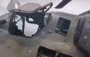 Показали відео зі збитим російським гелікоптером