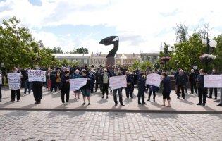 «Путін х…йло»: в окупованому Бердянську - мітинг