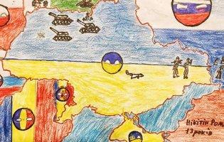 «Немає путіна. Єдина Україна». Як діти малюють війну з Росією