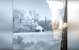 Показали відео палаючої бойової машини окупантів: гарно спрацювали ДШВ