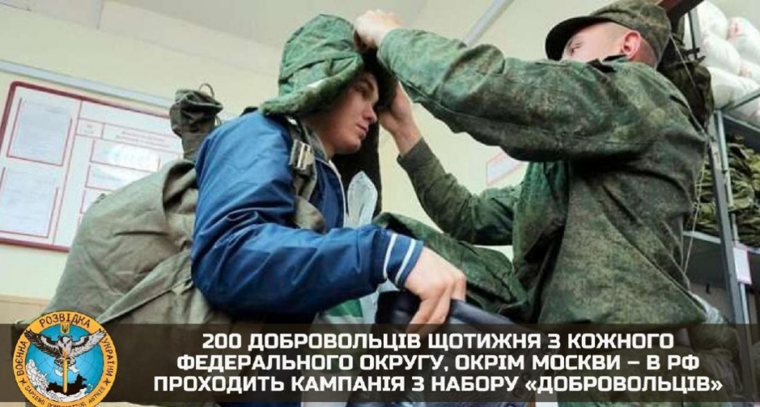У кожному регіоні росії щотижня забиратимуть по 200 «добровольців»