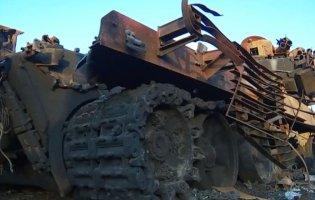 На Харківщині хлопці з тероборони спалили найновіший російський танк Т90М