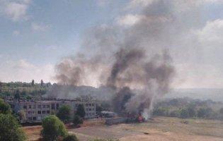 На Луганщині горить штаб російських окупантів