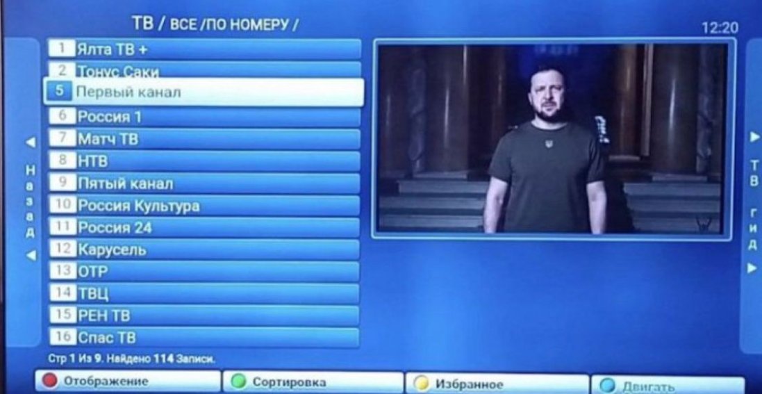 Хакери України зламали телебачення в Криму: лунало  звернення Володимира Зеленського