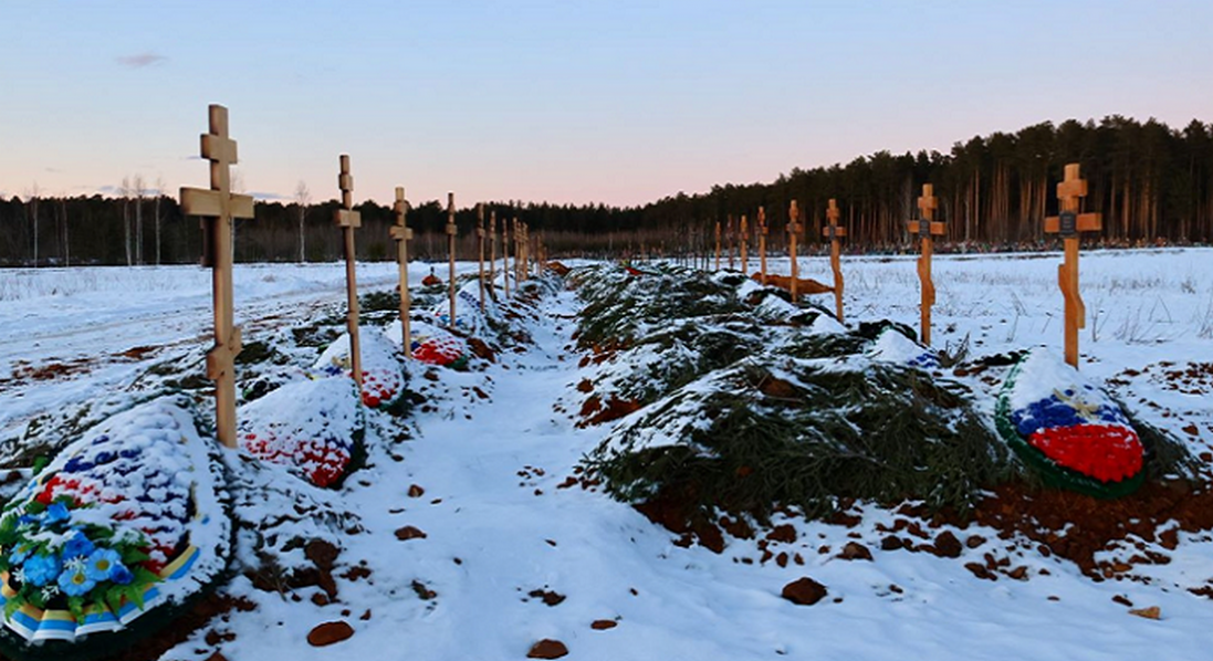 На росії знайшли масове поховання «вагнерівців»