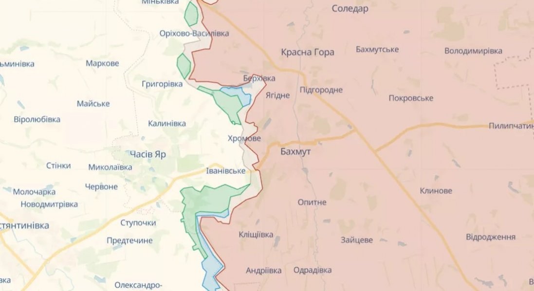Українські захисники просунулися на Бахмутському напрямку на відстань до 1,4 км
