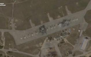 Згорілі літаки на аеродромі «Бельбек» у Криму: супутникові знімки