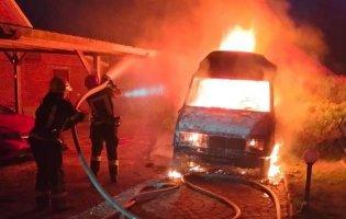 У Ковелі горів мікроавтобус