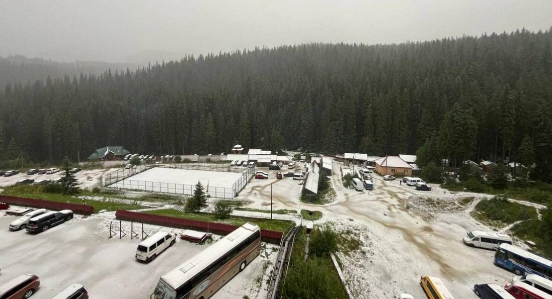 У Карпатах випав сніг