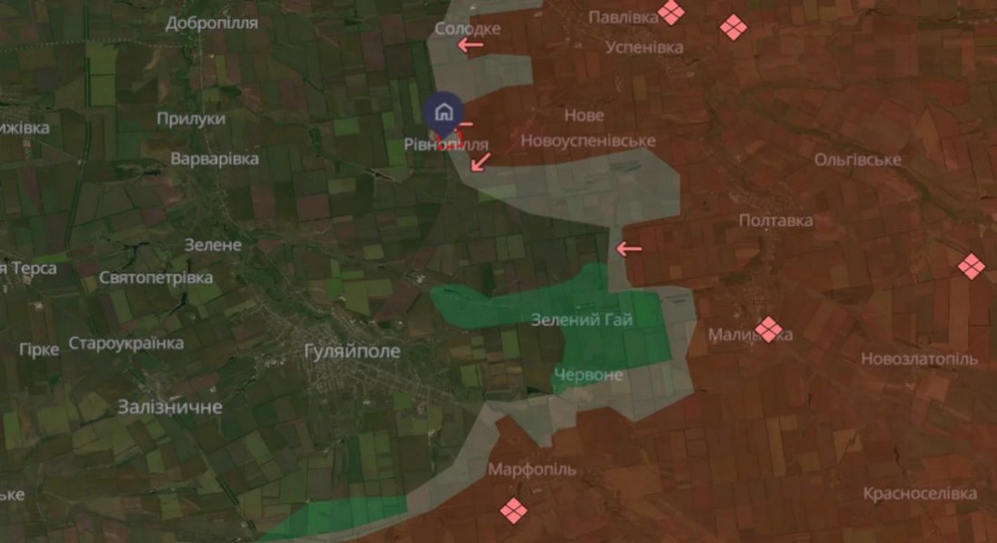 Біля Рівнопілля на Запоріжжі відступили українські війська