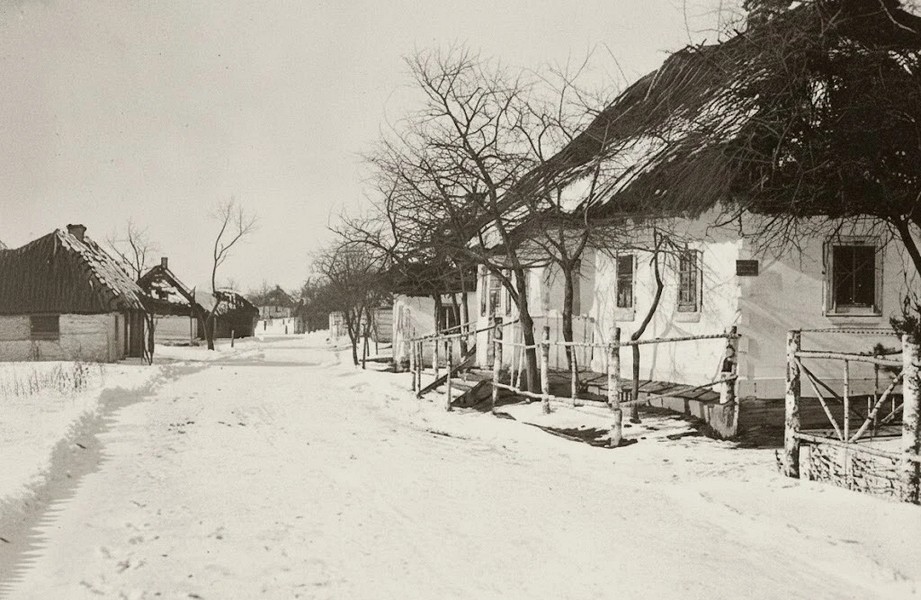 Село взимку 1917 року, Волинь.