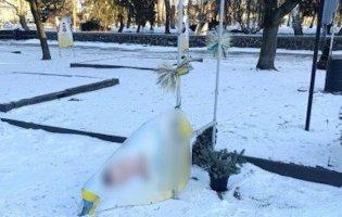 Волинянин зірвав портрети загиблих Героїв на меморіальних банерах