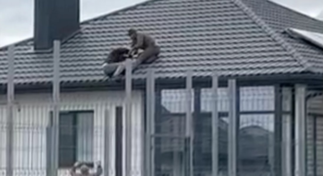 У Волинському ТЦК прокоментували відео з падінням чоловіка з даху будинку